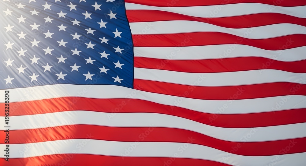 Obraz premium Usa flag day celebration american flag waving high