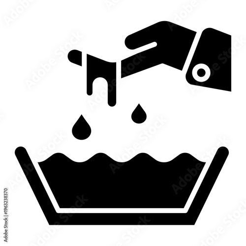 Hand Wringing Fabric Over Basin Icon