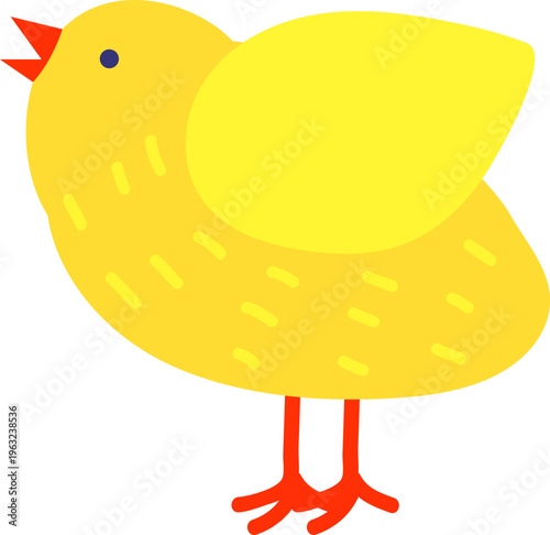 Yellow chick a symbol of new life illustration