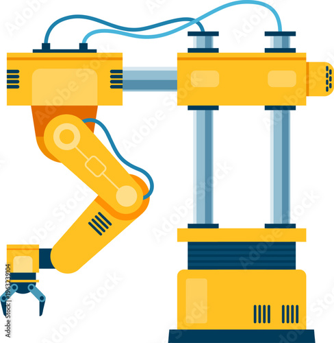 Robotic arm performing industrial automation tasks