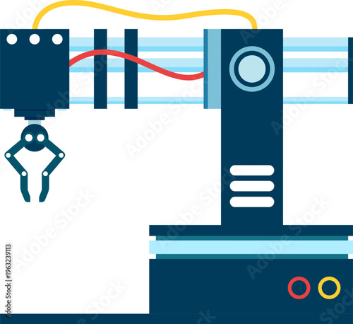 Industrial robot arm performing automated manufacturing tasks