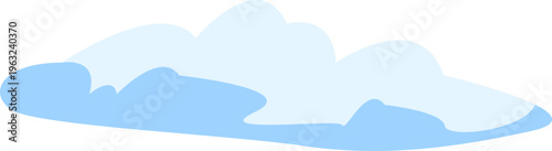 Blue cloud illustration representing sky and weather element