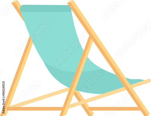Beach chair representing summer holiday vacation relaxation