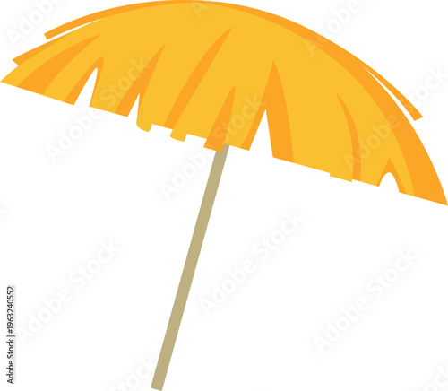 Yellow cocktail umbrella garnish decorating summer drink