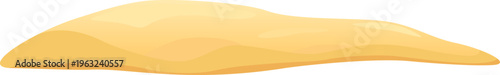Cartoon sand dune building on white background