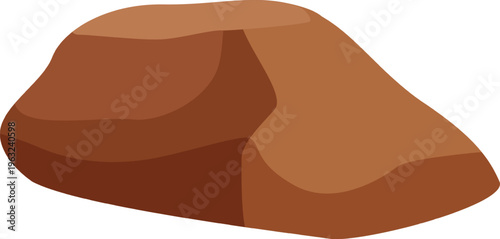 Brown rock element symbolizing natural geology
