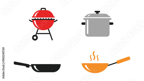 Collection of four essential kitchen and outdoor cooking tools