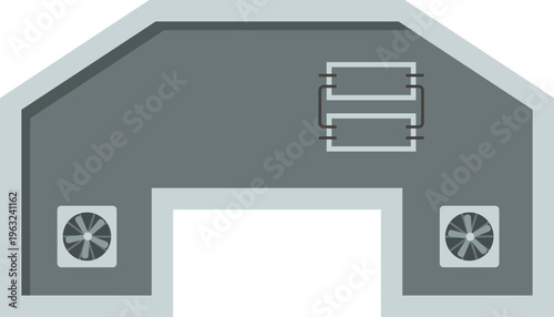 Server room or data center interior illustration
