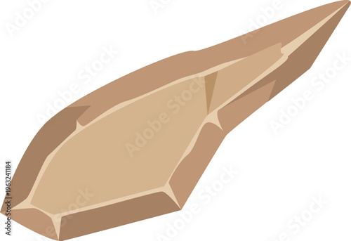Foto Abstract brown crystal sharp fragment vector illustration