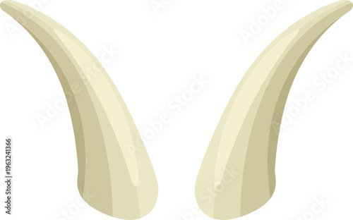 Ram horns vector illustration representing power and nature