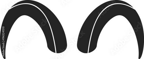 Aries ram goat horns icon vector symbol