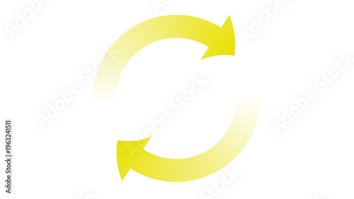 Free Download Yellow circular arrows rotation exchange refresh symbol on white background - GFXLoad