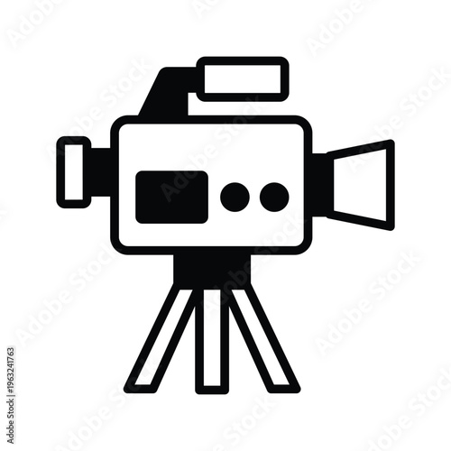 Movie Camera Vector icon which can easily modify or edit