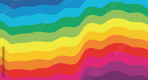 Colorful, wavy abstract background with a gradient, rainbow hues