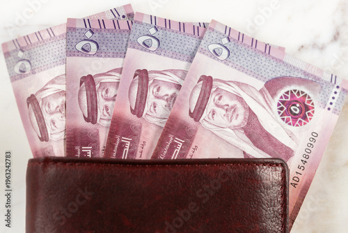 Jordanian dinars in the wallet. Business and financial concept. Close up