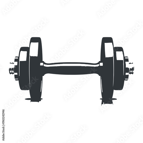 Fitness dumbbell icon for workout training