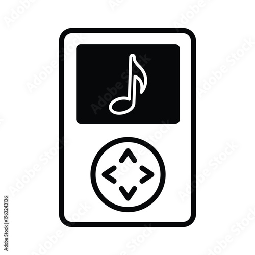 MP3 Player Vector icon which can easily modify or edit