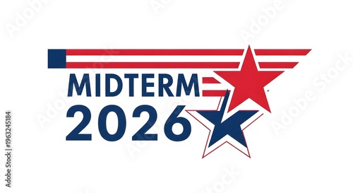 Free Download Bold graphic design for midterm elections in 2026 featuring a star and patriotic colors. - GFXLoad