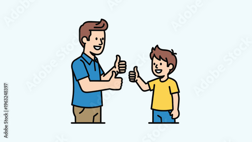 Two People Showing Thumbs Up Gesture Together.