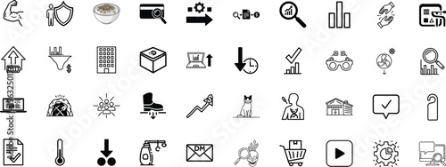 Collection of diverse icons representing business and daily life concepts