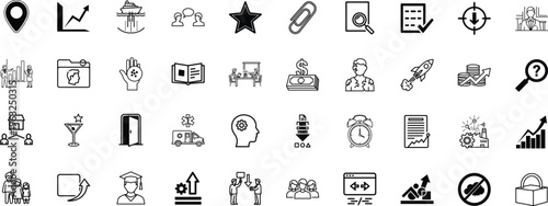 Collection of diverse icons representing various activities and concepts