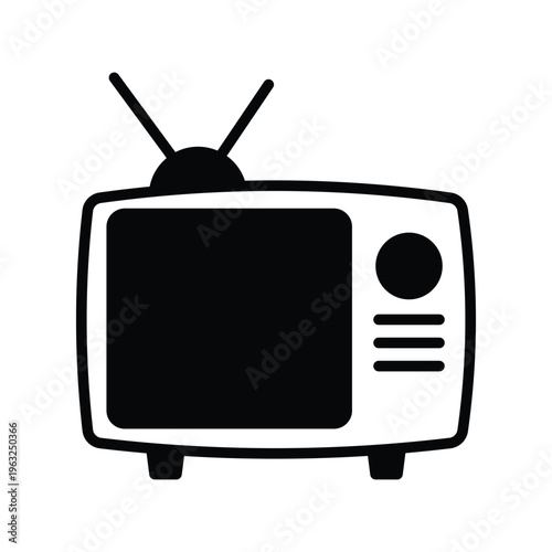 Broadcast TV Vector icon which can easily modify or edit