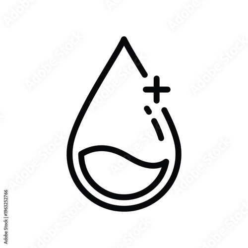 Blood Drop Plus Medical Icon Healthcare