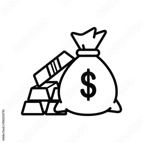Money Gold Wealth Finance Vector Icon