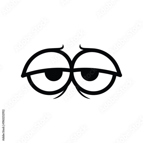 Tired Eyes Cartoon Expression Commercial