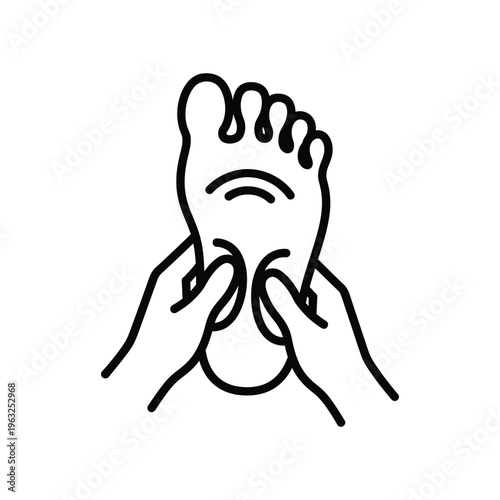 Foot Massage Therapy Service Icon