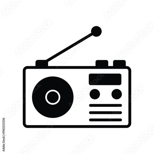 Radio Set Vector icon which can easily modify or edit