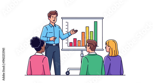 Professional Presenting Colorful Data to Colleagues