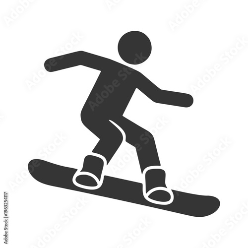 スノーボーダーのシルエットアイコン