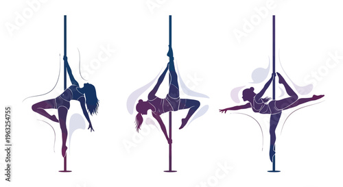 Women performing aerial silks acrobatics.