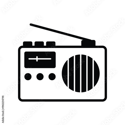 News Radio Vector icon which can easily modify or edit