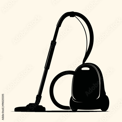Black silhouette of a vacuum cleaner.