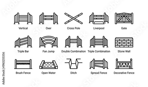 Equestrian jumping obstacles: styles and designs illustrated
