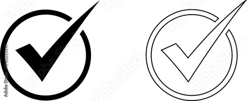 Checkmark icons in solid and outlined styles