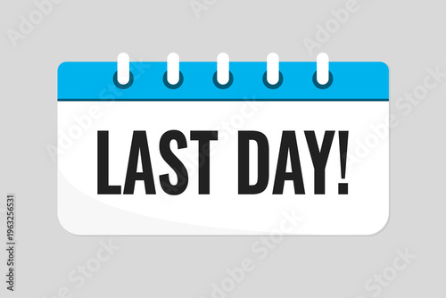 Countdown daily page calendar icon - Last day