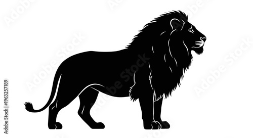 Black Lion Silhouette Standing 1.