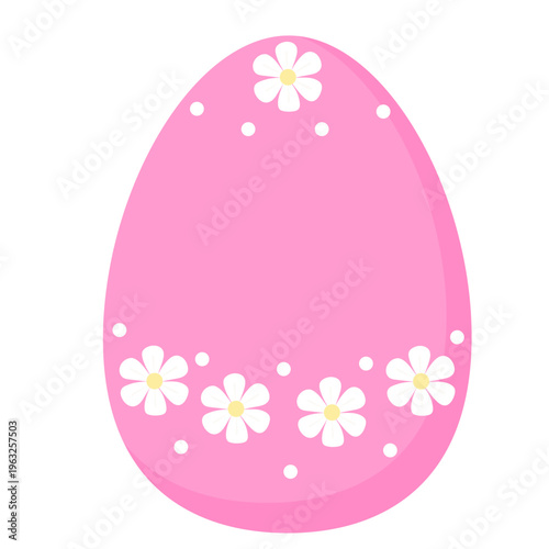 Cute Ornate Egg Icon Isolated on Transparent. Lovely Easter Holiday Mascot. Cartoon Funny Childish Drawn Food for Egg Hunt Family Party. Greeting Card Religion Tradition Symbol Decoration
