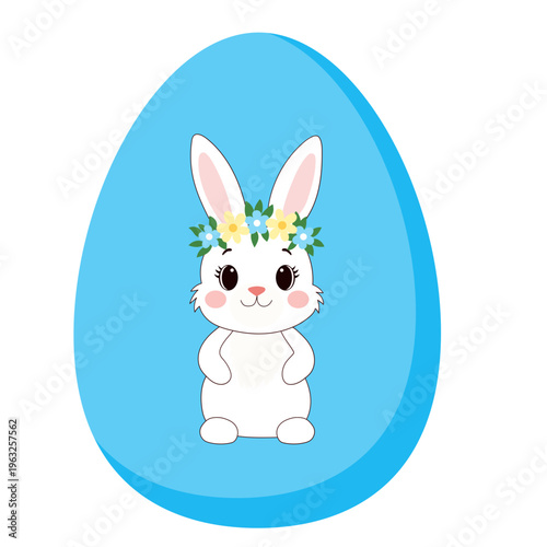 Cute Ornate Egg Icon Isolated on Transparent. Lovely Easter Holiday Mascot. Cartoon Funny Childish Drawn Food for Egg Hunt Family Party. Greeting Card Religion Tradition Symbol Decoration