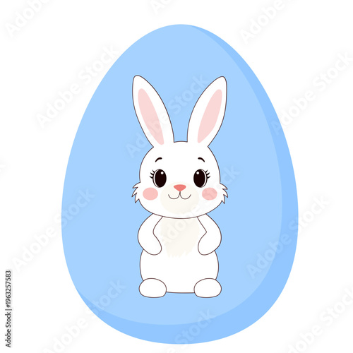 Cute Ornate Egg Icon Isolated on Transparent. Lovely Easter Holiday Mascot. Cartoon Funny Childish Drawn Food for Egg Hunt Family Party. Greeting Card Religion Tradition Symbol Decoration