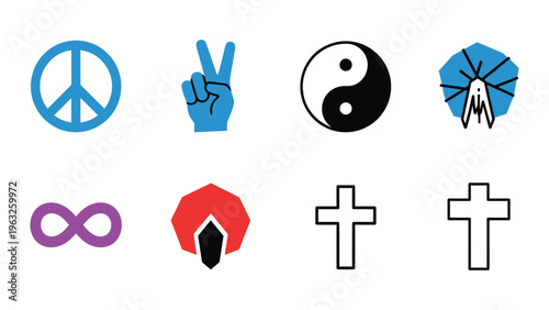 Collection of globally recognized symbols and gestures