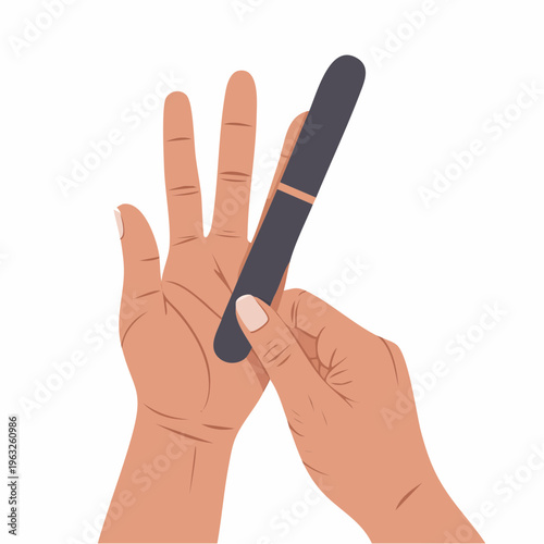 hand holding a black and orange electronic cigarette