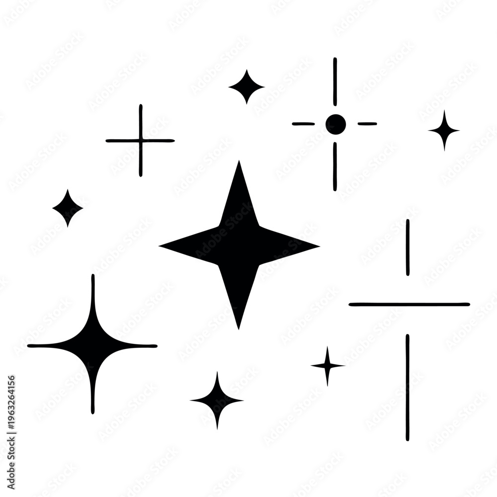 Obraz premium black and white stars
