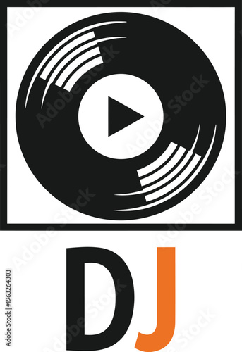 DJ spinning vinyl record music.