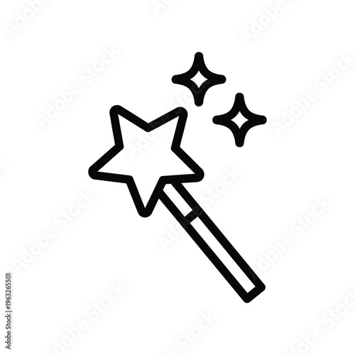 Magic Wand Sparkle Icon Commercial