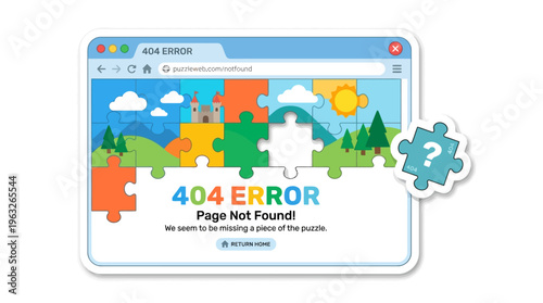 404 error page not found concept.