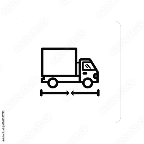 Truck Dimension Icon Logistics Management